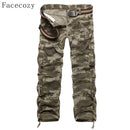 Facecozy hombres táctico militar Cargo pantalones invierno hombre al aire libre multi-bolsillos a prueba de viento Camping Trekking pesca senderismo pantalones