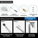 PizzAtHome, pala para Pizza perforada de 7/ 8/ 9 pulgadas, pala para Pizza de aluminio, herramienta para Pizza corta, mango antideslizante