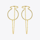 ENFASHION Curve Line Ear Cuff Clip en pendientes para mujer Color dorado grandes Earcuff pendientes sin Piercing joyería Kolczyki E1124