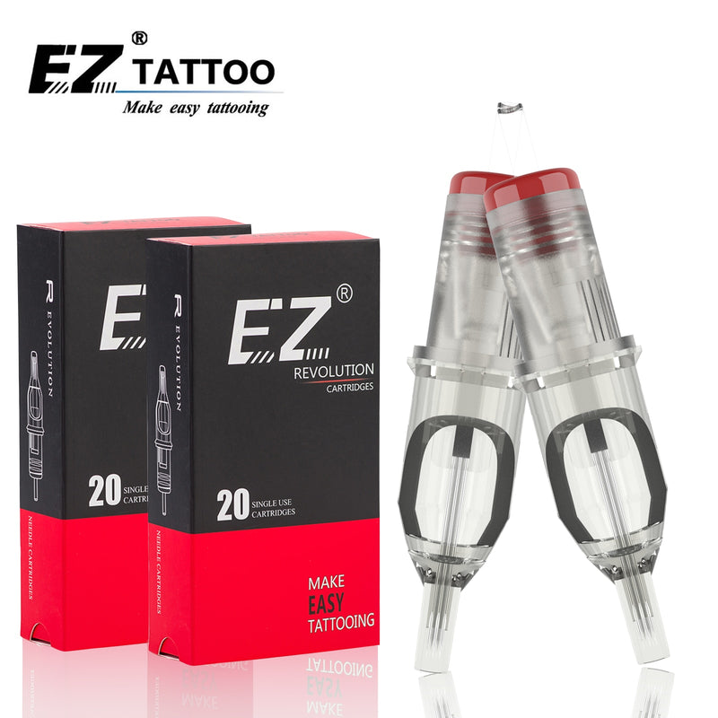 EZ Tattoo Needles Revolution Cartucho Agujas Curvas (Redondas) Magnum