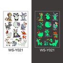 Tattoo-Aufkleber Leuchtendes Kind Kind Temporäre Fake Tattoos Glow Paste auf Gesicht Arm Bein für Kinder Körperkunst Meerjungfrau Aufkleber