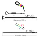 New Rainbow Multi Dogs Leash Nylon Detachable Pet Lead Foam Handle 1 Leash for 2 or 3 or 4 Dogs Round Traction Rope Dog Supplies