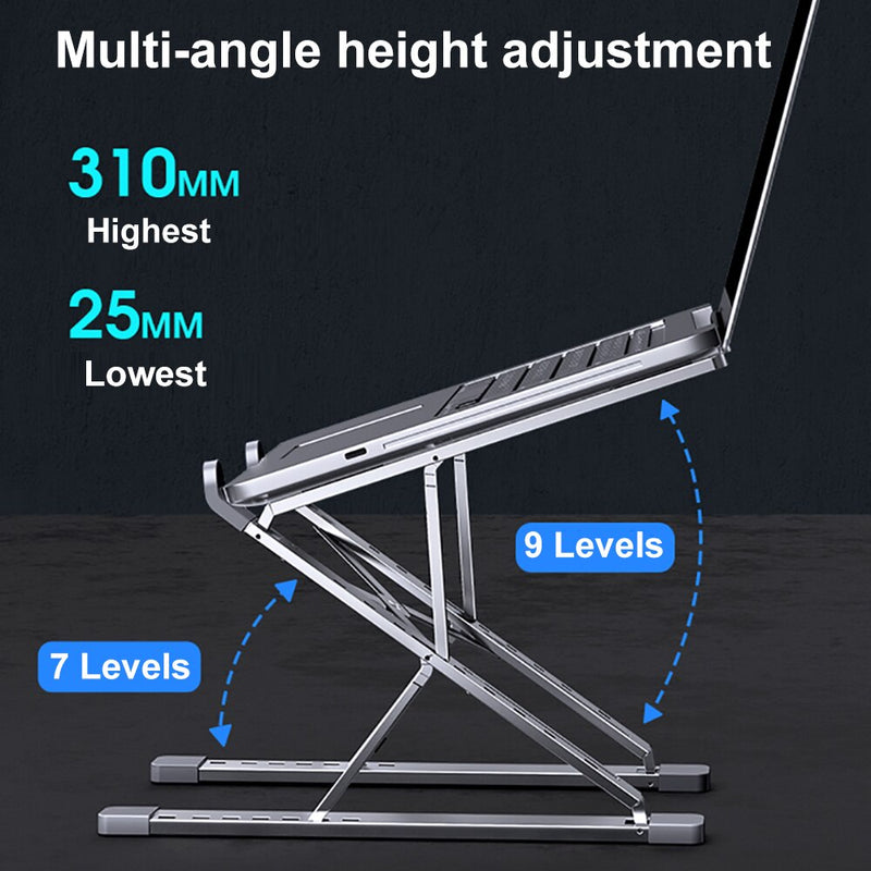 MC N8 Adjustable Laptop Stand Aluminum for Macbook Tablet Notebook Stand Table Cooling Pad Foldable Laptop Holder