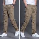 Summer Autumn Fashion Men Pants Casual Cotton Long Pants Straight Joggers Homme Plus Size 5xl 6xl Flat Trousers for Men Clothing