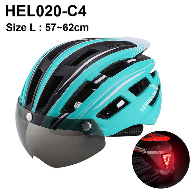 Electric Scooter Helmet With LED Rear Light Adult Cycling Helmet For MTB Road Bike Bicycle Ski Downhill Skateboard Night Riding