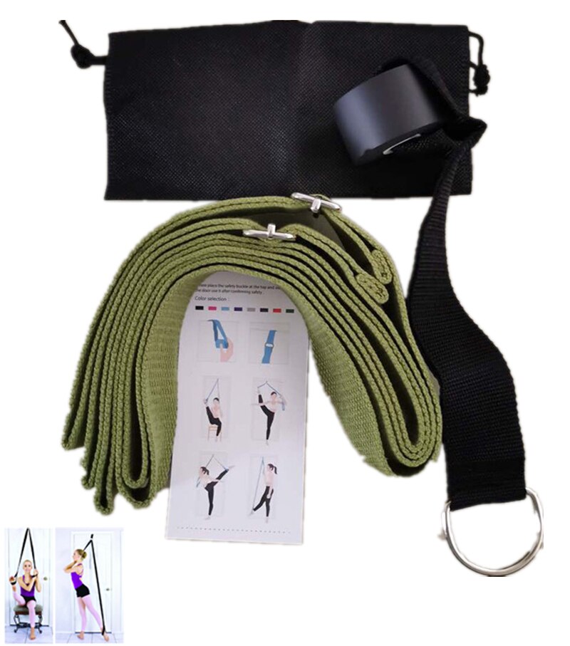 Estiramiento de piernas correa puerta flexibilidad entrenador para Ballet animadora baile gimnasia entrenador cinturón de Yoga cinturón elástico accesorios de Yoga