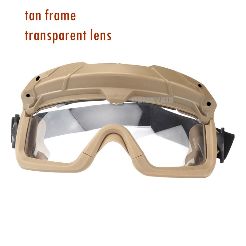 Gafas tácticas Airsoft Paintball a prueba de viento antiniebla CS juego de guerra gafas de protección para senderismo aptas para casco táctico