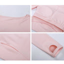 Nepoagym WIND Women Long Sleeve Cropped Top with Padded Bra Soft Yoga Top Comfortable Gym Workout Shirts