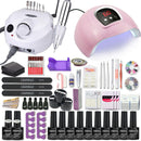 Manicure Set Acrylic Nail Kit With 120/80/54W Nail Lamp 35000RPM Nail drill Machine Choose Gel Nail Polish All For Manicure