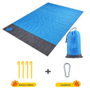 2 x 2,1 m wasserdichte Taschen-Stranddecke, faltbare Campingmatte, tragbare, leichte Matte, Outdoor-Picknickmatte, Sand-Strandmatte