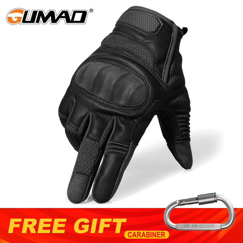 PU Leather Tactical Gloves Touch Screen Hard Shell Full Finger Glove Army Military Combat Airsoft Driving Bicycle Mittens Men