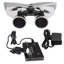 Dental Loupes Dental Magnifier Dental Lab Medical Loupes Magnification Binocular 2.5/3.5x420 Headlight Headlamp 5W Set Metal Box