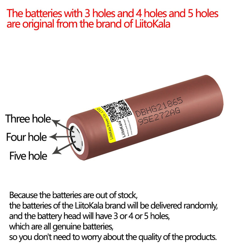 Hot LiitoKala New Original 3.7v 18650 HG2 3000mAh Lithium Rechargeable Batteries Continuous Discharge 30A For Drone Power Tools