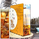 Cutebee DIY Bücherecke Miniaturen Regaleinsatz Buchstütze Puppenhaus Modell Roombox Bausatz Holz Bücherregal Spielzeug Geschenke 3D Haus