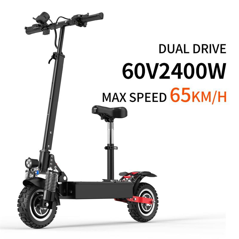 EU STOCK 60V 2400W Electric Scooter Adult X-Tron T10+ 24Ah Dual Motor E Scooter Max Speed 65KM/H NO VAT