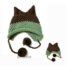 BomHCS Cute Fox Ears Beanie Winter Warm 100% Gorro de punto hecho a mano