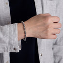 Moda Vintage Men100 % 925 pulsera de plata esterlina Punk Hip-Hop masculino sólido puro Silve Boy 20 cm cadena mano catenaria joyería