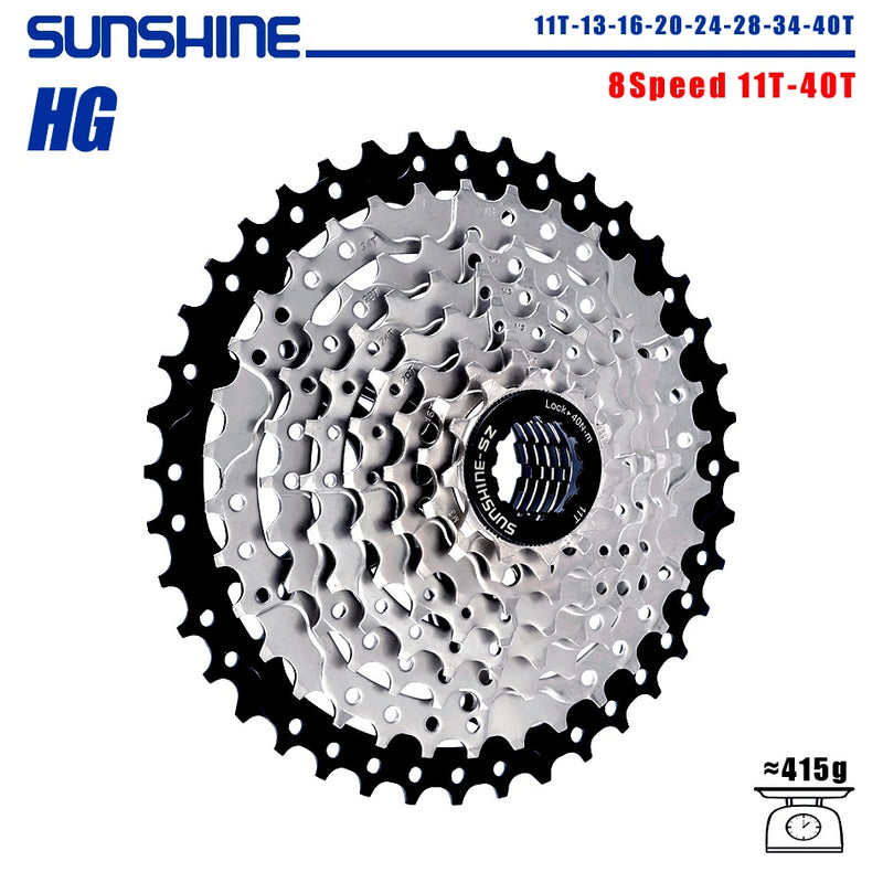 SUNSHINE Bicycle Cassette 8/9/10/11/12Speed Freewheel 32/36T/40T/42T/46T/50T/52T Sprocket HG Structure Flywheel For SHIMANO/SRAM