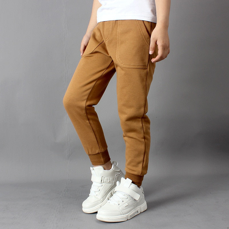 Sport Boys Pants Cotton Teenage School Loose Trousers Casual Kids Autumn Outerwear Long Sweatpant Children Clothes 5 8 10 12 14Y