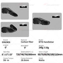 SYNCROS Carbon Fiber Mountain Integrated MTB Handlebar FRASER IC SL -8 -17 -25 Three Specifications with Titanium Screws
