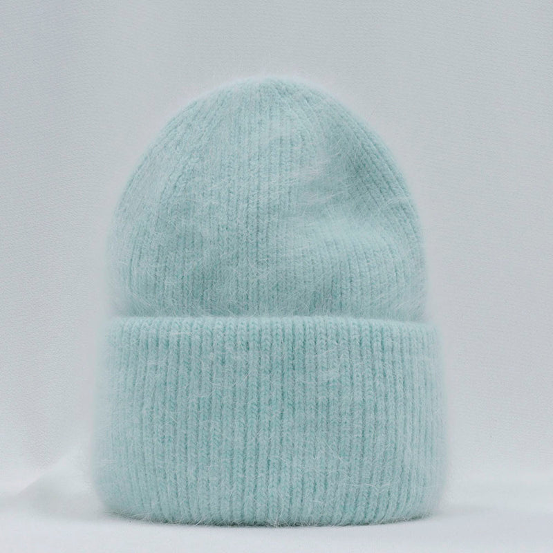 Heiße verkaufende Winter-Hut-echtes Kaninchen-Pelz-Winter-Hüte für Frauen-Art- und Weisewarme Beanie-Hüte-Frauen-feste erwachsene Abdeckungs-Kopf-Kappe