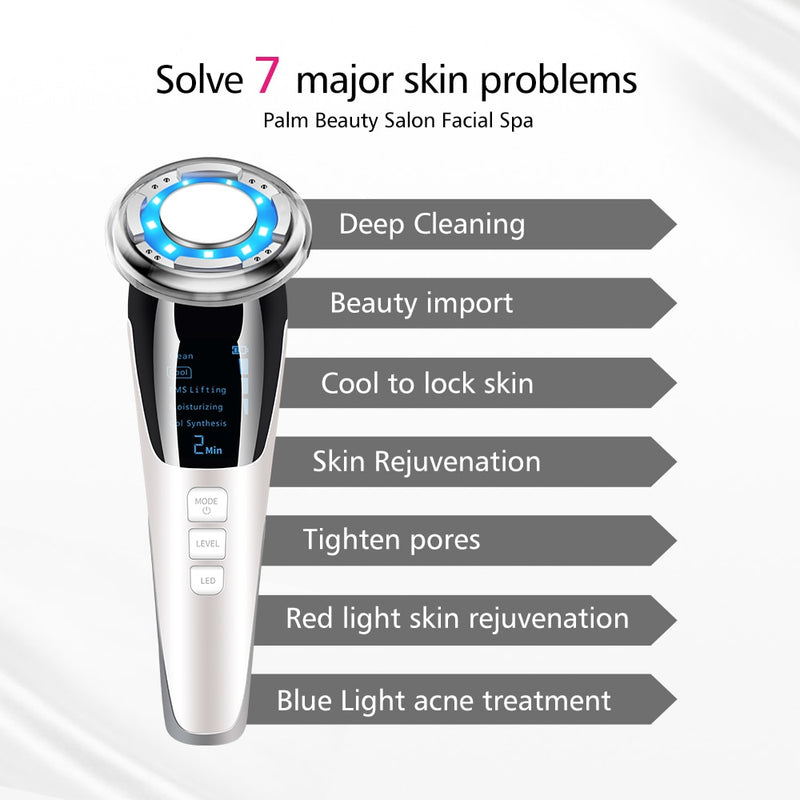 EMS LED Photonentherapie Sonic Vibration Faltenentferner Hot Cool Treatment Anti Aging Skin Cleansing Rejuvenation Machine