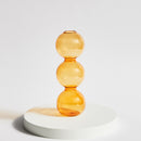 Nordic Orange Glass Taper Candle Holder Creative Home Decor Wedding Party Dinner Candlelight Decoration Living Room Candlestick