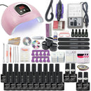 Manicure Set Acrylic Nail Kit With 120/54W Nail Lamp Choose Gel Nail Polish Nail Art Set  Manicure Machine All For Manicure