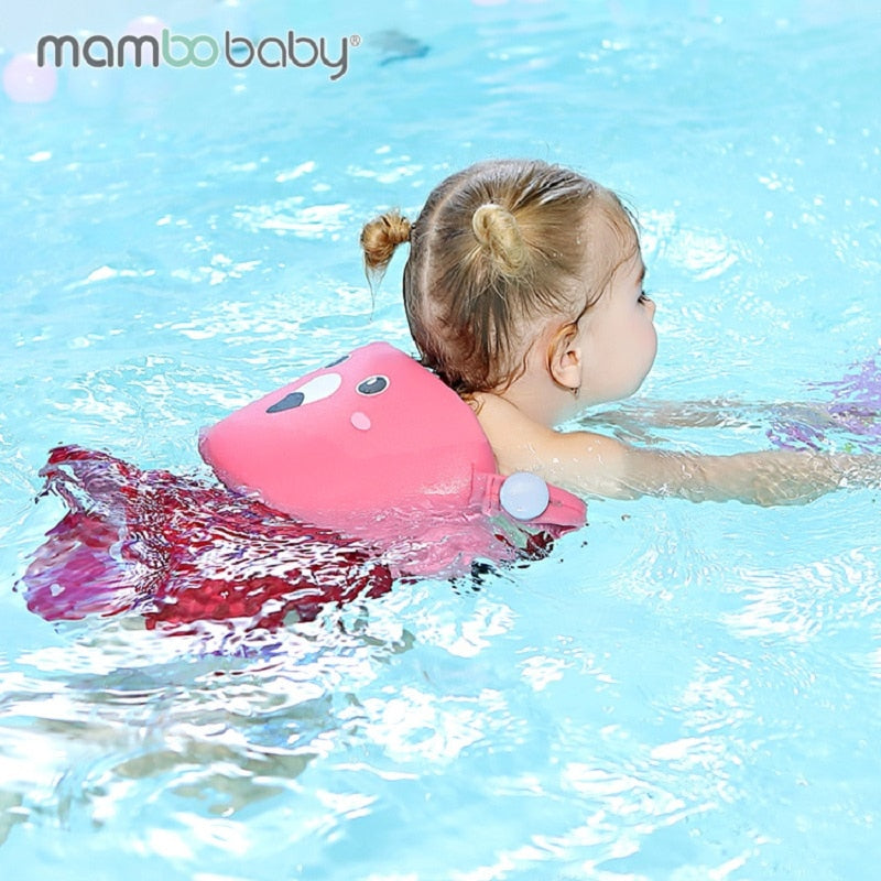 Mambobaby, flotador para bebé, chaleco de ayuda de anillo de natación con alas de brazo, flotadores de natación, entrenador de natación, boya no inflable para piscina de playa