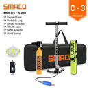 SMACO Mini Scuba Diving Tank Equipment, Dive Cylinder with 8 Minutes Capability, 0.5 Litre Capacity with Refillable Design