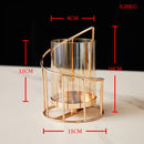 Golden Candle Holder Metal Candlestick Festival Wedding Dining Table Decoration Candle Accessory Desktop Candlesticks Home Decor