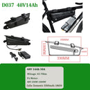 Batería LG Tesla EBike 21700 18650 paquete de batería triangular 36V 48V 52V 20Ah 24Ah 28.8Ah para Motor de 750W 500W 1000W 2000W