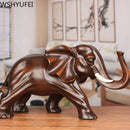 Feng Shui Elegant Elephant Resin Statue Lucky Wealth Figurine Crafts Ornaments Gift for Home Office Desktop Decoration