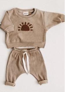 Toddler Baby Clothing Sets For Infant Baby Boys Clothes Set Rainbow Pullover+pants 2pcs Outfit Kids Costume 2023 Spring Outfit