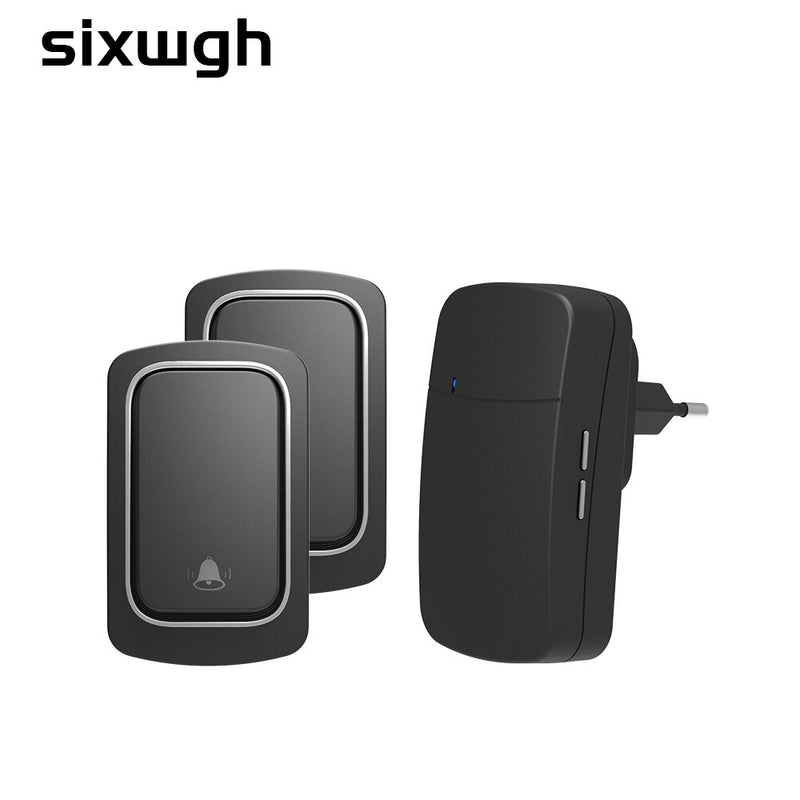 SIXWGH Drahtlose Türklingel, keine Batterie erforderlich, wasserdichte, selbstversorgende Türklingel-Sets, Heim-Außen-Kinetic-Ring-Chime-Türklingel