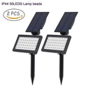 T-SUN 1-2pcs 50 leds Solar Garden Lights Adjustable Outdoor Solar Lamp IP44 Waterproof Wall Lighting for Garden Decoration Light