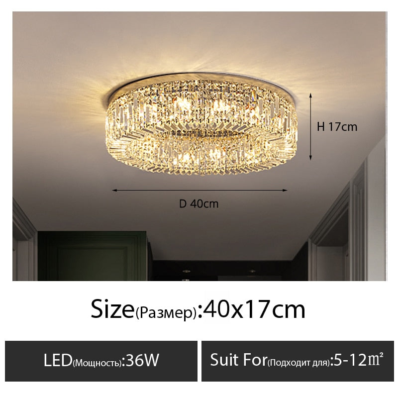 Candelabro LED para sala de estar candelabros Led de cristal modernos iluminación lámpara de araña Led dorada decoración para sala de estar suspensión Lumina