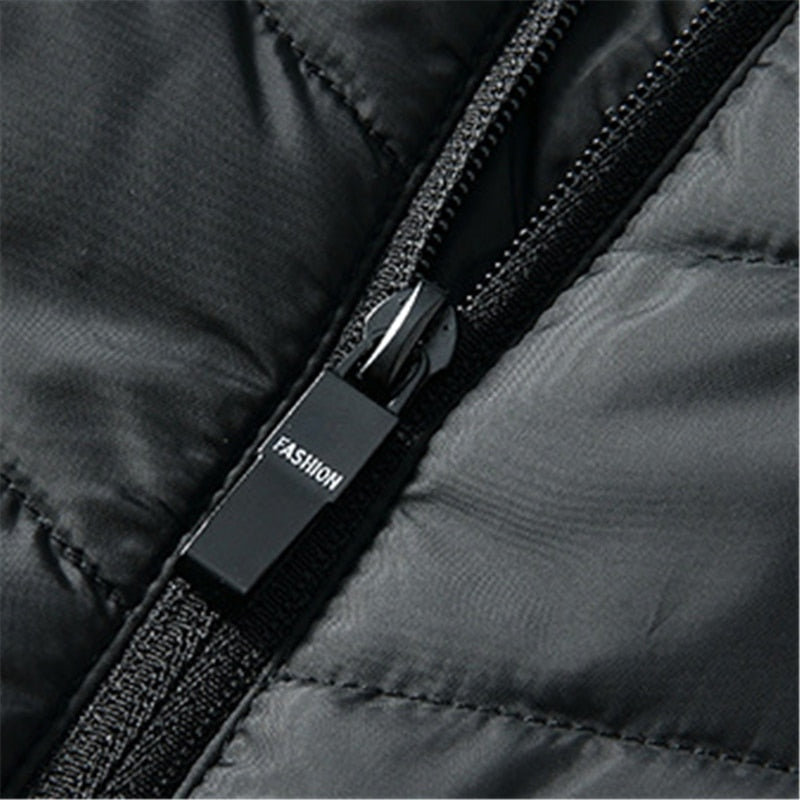 Chaleco de calefacción Veat a la moda para hombre, chaqueta de gran tamaño con carga USB inteligente, chaqueta de algodón de invierno con calefacción, chaleco cálido de invierno para hombre