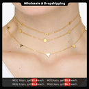 Enfashion Geometric Triangle Circle Star Choker Necklace Gold color Necklaces Pendants Stainless Steel Necklace Women chocker