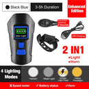 Bicycle Light USB Rechargeable Bike Odometer Front Light Flashlight with Computer LCD Speedometer Cycling Head Lantern Horn