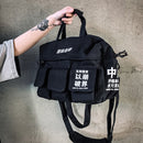 11 BYBB'S DARK Vintage Hip Hop bolso de hombro Streetwear lona Multi bolsillos escuela mensajero pecho bandolera hombres mujeres