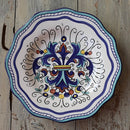 Plato de cerámica pintado a mano estilo bohemio, 1 Uds., vajilla de flores delicadas, bistec occidental, ensalada, postre, pastel, Sushi, plato decorativo