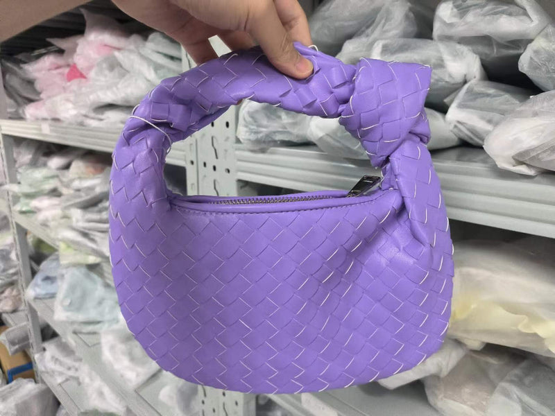 2022 New Hobo PU Woven Bags Crossbody Knotted Handle Casual Handbag Dumpling Handbag Tote Hubo Bag