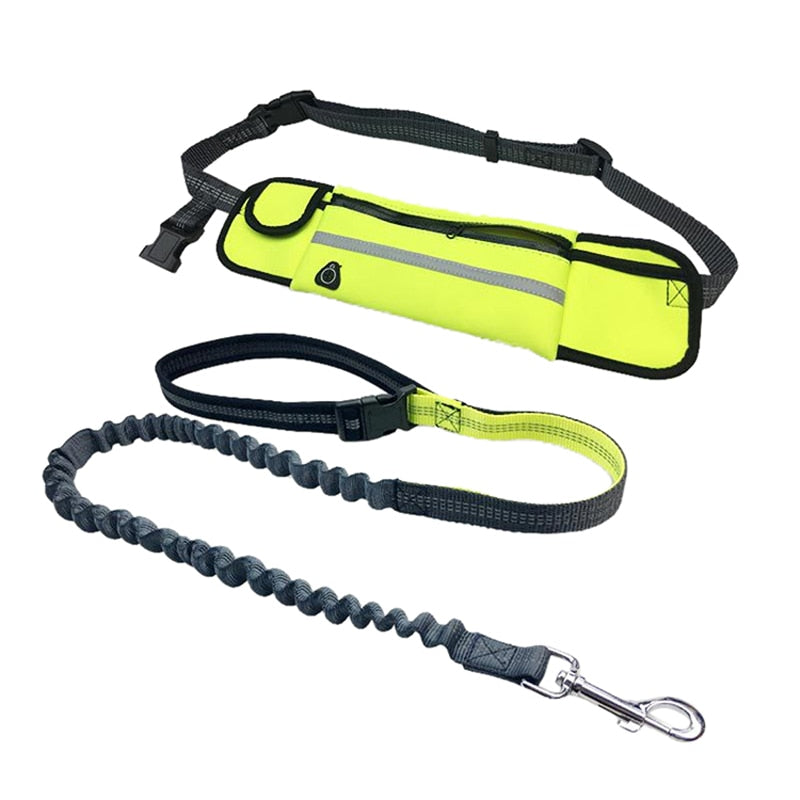 Dog Leash Rope Running Hands Free Reflective Big Dog Leashes Walking Leash With Waist Bag Collar Rope for Dogs CL147