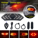 Smart Bike Light Wireless Remote Control Cycling Turning Signal Taillight USB Bicycle Rechargeable Rear Light LED Warning Lamp