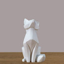 YuryFvna Simple White Modern Abstract Sculpture Fashion Geometric Fox Statue Desktop Ornaments Creative Gift