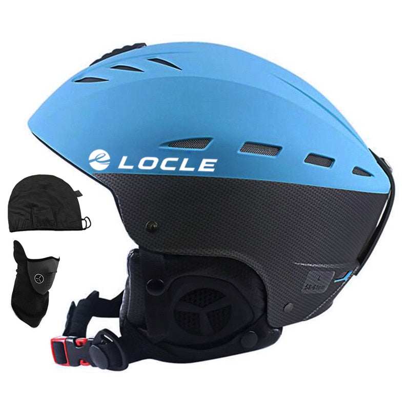 LOCLE Ski Helmet Men Outdoor Sports Skiing Helmet Women Kids CE Certification Ski Skateboard Snowboard Helmet S/M/L/XL 52-64cm