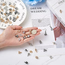 80-160pcs Cubic Zirconia Rhinestone Charms Pendants Drop Heart Crystal Charms for Jewelry DIY Earrings Necklace Bracelet Making