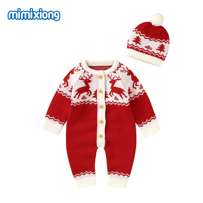 Baby Rompers Knitted Newborn Boy Jumpsuits Autum Long Sleeve Toddler Girl Sweaters Clothes Children Overalls Winter