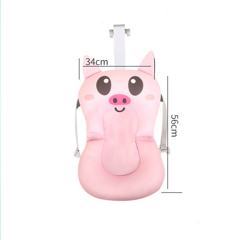 Bañera antideslizante portátil para bebé, 1 unidad, cojín de aire para recién nacido, cama/silla/estante para Baby Shower, almohadilla de baño para bebé con dibujos animados de animales bonitos